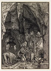 Heiliger Hieronymus in einer Höhle