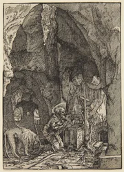 Der heilige Hieronymus in einer Höhle