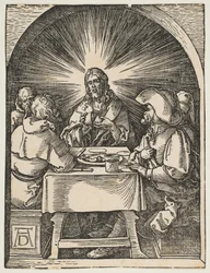 Christus in Emmaus, aus der Kleinen Passion, ca. 1510