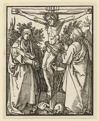 Christus am Kreuz mit Maria und Johannes