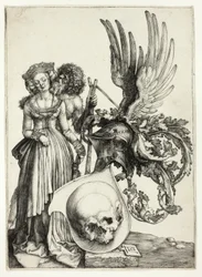 Wappen mit einem Schädel