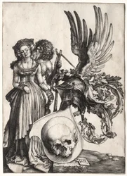 Wappen mit einem Schädel