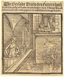 David sieht Bathseba sich baden