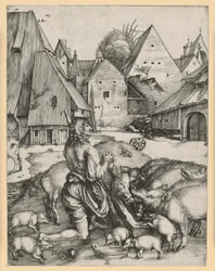 Der verlorene Sohn hütet die Schweine