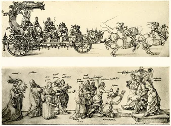Entwurf für den Wagen des Kaisers Maximilian I.