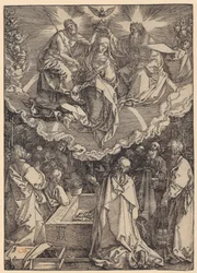 Mariä Himmelfahrt und Krönung, Blatt 19 der Folge "Das Marienleben"
