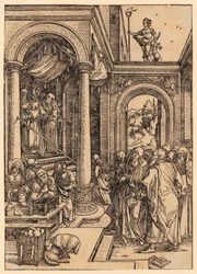 Mariens Tempelgang, Blatt 6 der Folge "Das Marienleben"
