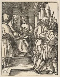 Pilatus wäscht seine Hände, aus Die Kleine Passion, ca. 1509