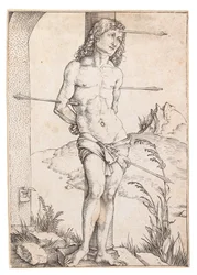 Heiliger Sebastian an der Säule