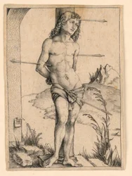 Der hl. Sebastian an der Säule