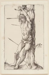 Der heilige Sebastian am Baum