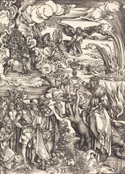 Die babylonische Hure, wahrscheinlich um 1496-1498