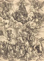 Das Tier mit zwei Hörnern wie ein Lamm, wahrscheinlich ca. 1496-1498