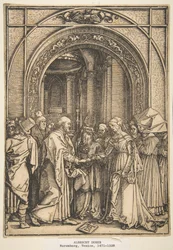 Die Verlobung der Jungfrau, aus Das Leben der Jungfrau, ca. 1503