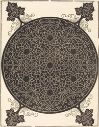 Der sechste Knoten, der sieben kleine Knotensysteme mit schwarzen Zentren kombiniert, wahrscheinlich 1506-1507