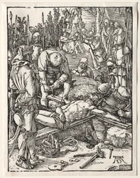 Die kleine Passion: Christus wird ans Kreuz genagelt, 1509-1511