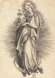 Die Jungfrau auf dem Halbmond, ca. 1498-1499