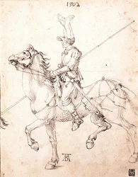 Lanzenträger zu Pferd - Zeichnung von Albrecht Dürer (1471-1528)