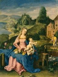 Jungfrau und Kind in einer Landschaft, ca. 1600