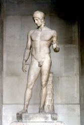 Ares genannt Ares Borghese. Statue von Alkamene, 5. Jahrhundert v. Chr. Musée du Louvre