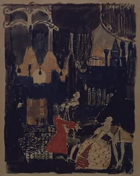 Bühnenbild für die Oper Mozart und Salieri von N. Rimski-Korsakow, 1902