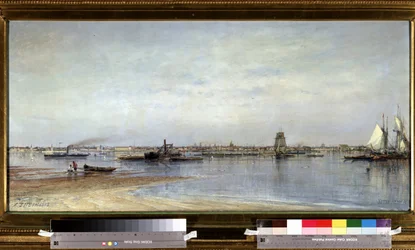 Blick auf die Ufer des Flusses Newa in Sankt Petersburg