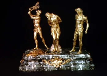 Geißelung Christi, Mitte 17. Jahrhundert (vergoldete Bronze)