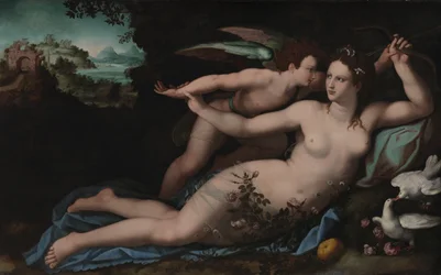 Venus entwaffnet Amor