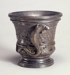 Mörser mit Griff in Form einer Eidechse, ca. 1500