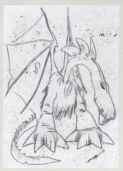 Legendäres Tier für Fantasy-Illustration: Drache.