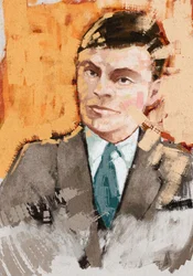 Porträt des Mathematikers Alan Turing, 2023 (Illustration)