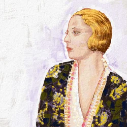 Porträt der polnischen Künstlerin Tamara De Lempicka (Illustration)
