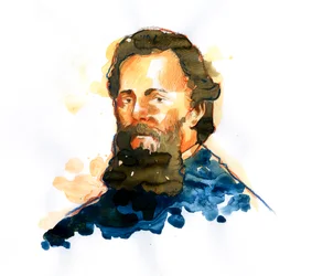 Porträt von Herman Melville (1819-1891), Essayist, Romanautor und amerikanischer Dichter