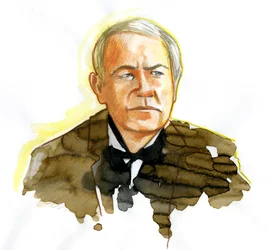 Porträt des Physikers Thomas Edison (1847-1931)