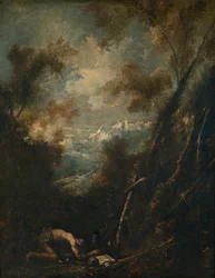 Der heilige Hieronymus in einer Landschaft