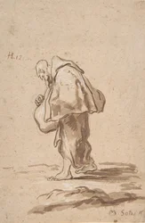 Stehender Pilgermönch, ca. 1705-1720