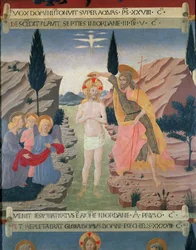 Die Taufe Christi, Detail aus den Schubladen eines Schranks zur Aufbewahrung von Silber, ca. 1450-53
