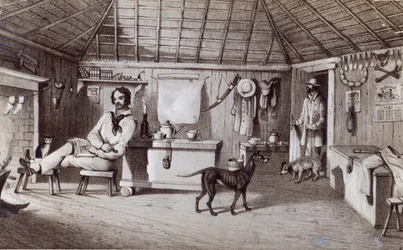 Das erste Heim des Squatters, um 1847
