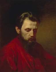 Porträt des Malers Vyacheslav Grigoryevich Schwarz 1838-1869, 1870