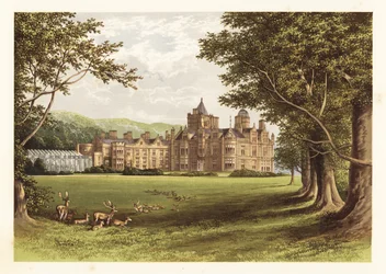 Holker Hall, Lancashire, England, 1880 (Gravur)