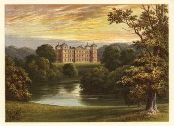 Ansicht von Kimberley Hall, Norfolk, England. 1880 (Gravur)