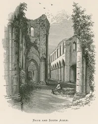 Fountains Abbey, Langhaus und Südschiff
