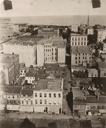 Blick nach Osten vom Kuppel des Gerichtsgebäudes in Chicago