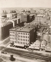 Blick nach Nordnordwesten vom Kuppel des Gerichtsgebäudes in Chicago
