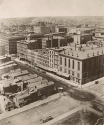 Blick nach Nordwesten vom Kuppel des Gerichtsgebäudes in Chicago