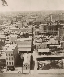 Blick nach Westen vom Kuppel des Gerichtsgebäudes in Chicago