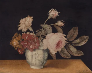Blumen in einer Delfter Vase, 1663