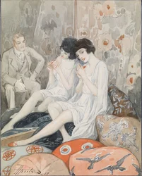 Dame in ihrem Boudoir