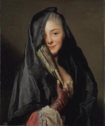 Die Dame mit dem Schleier, die Frau des Künstlers, 1768