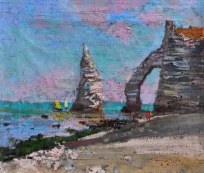 Klippen und Bogen von Étretat